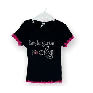 Girls  Y2K Vintage Kindergarten Rocks  Baby Tee | Youth Small